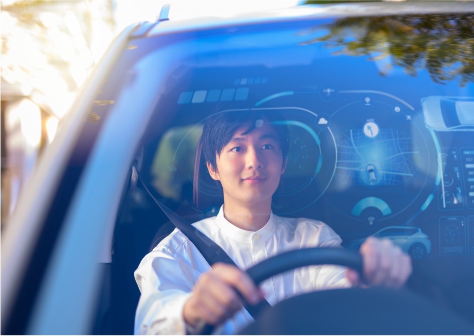 ①ドライバーの顔認証機能