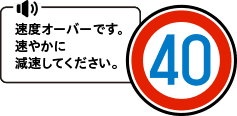速度標識の速度を大幅に超過